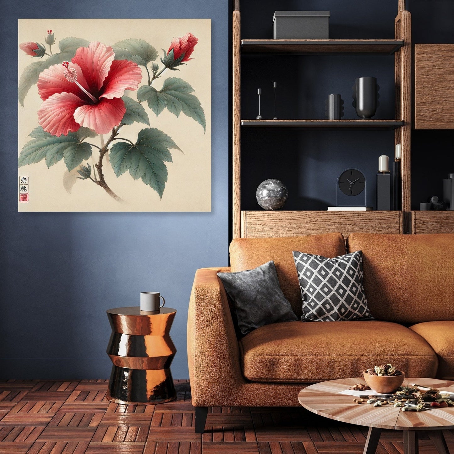 Elegant Hibiscus Blossom Canvas