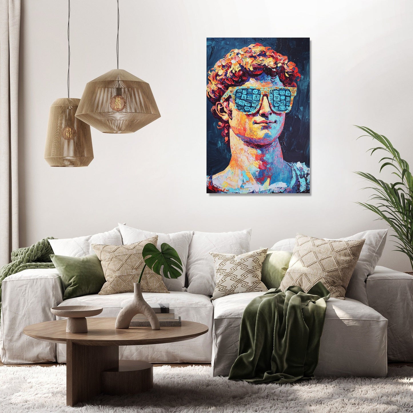 David Emoji Mosaic Canvas