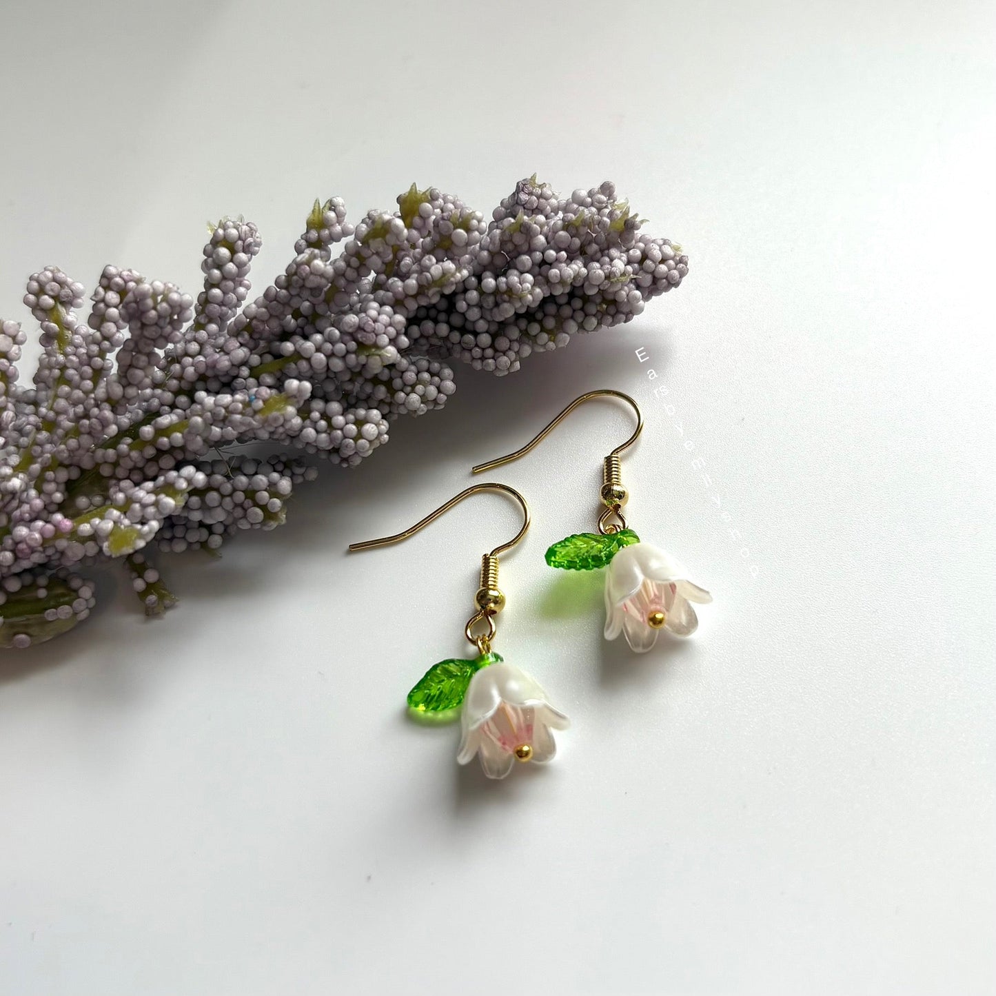 Cool gold plated handmade dangle colourful flower earrings