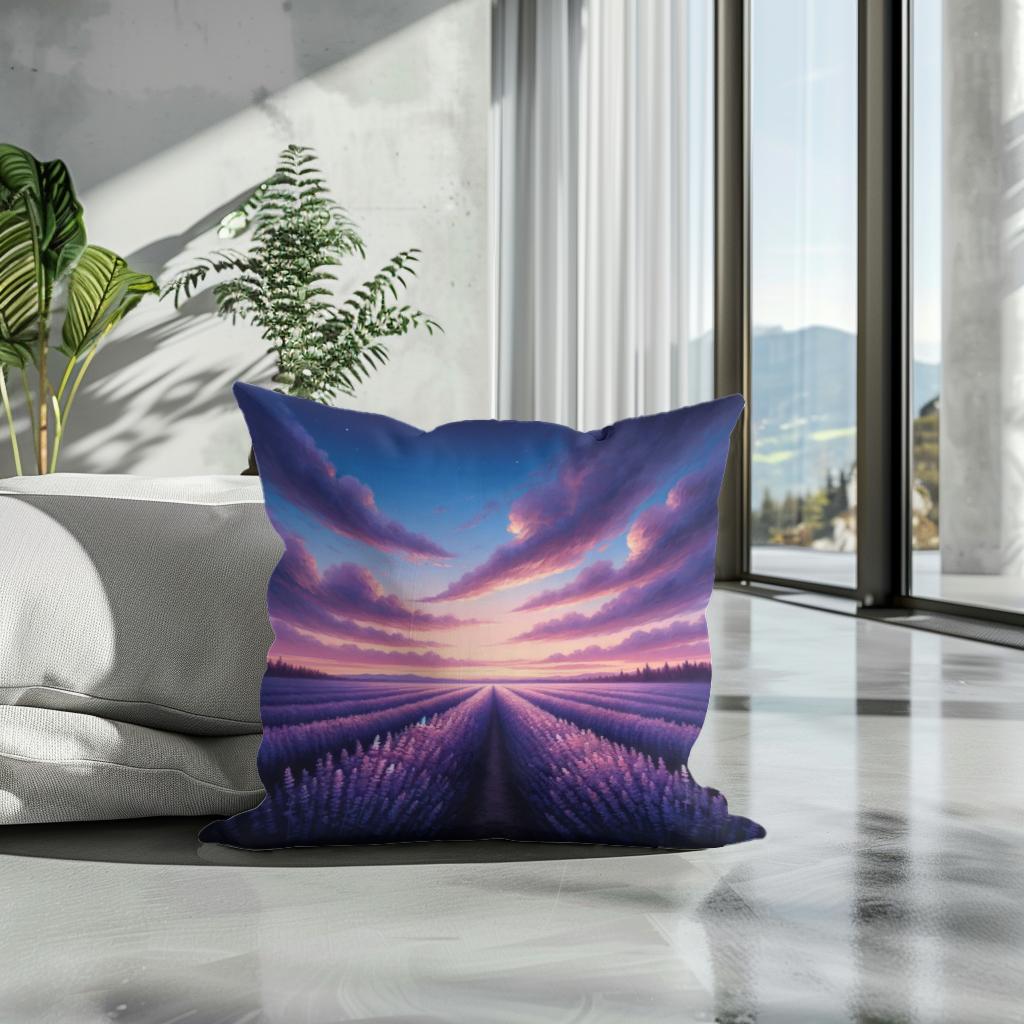 Lavender Twilight Cotton Cushion