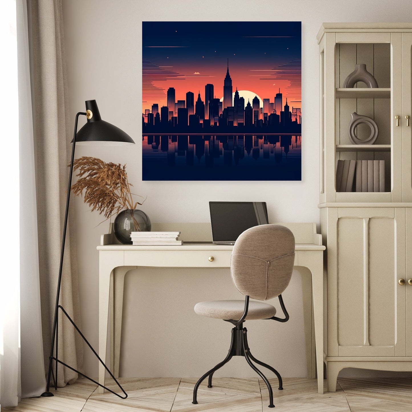 City Morning in Contrasting Canvas