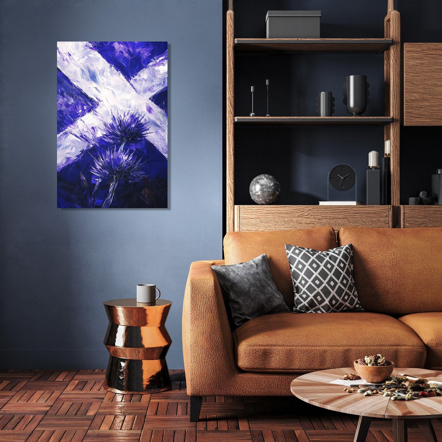 Scottish Thistle Emblem Canvas