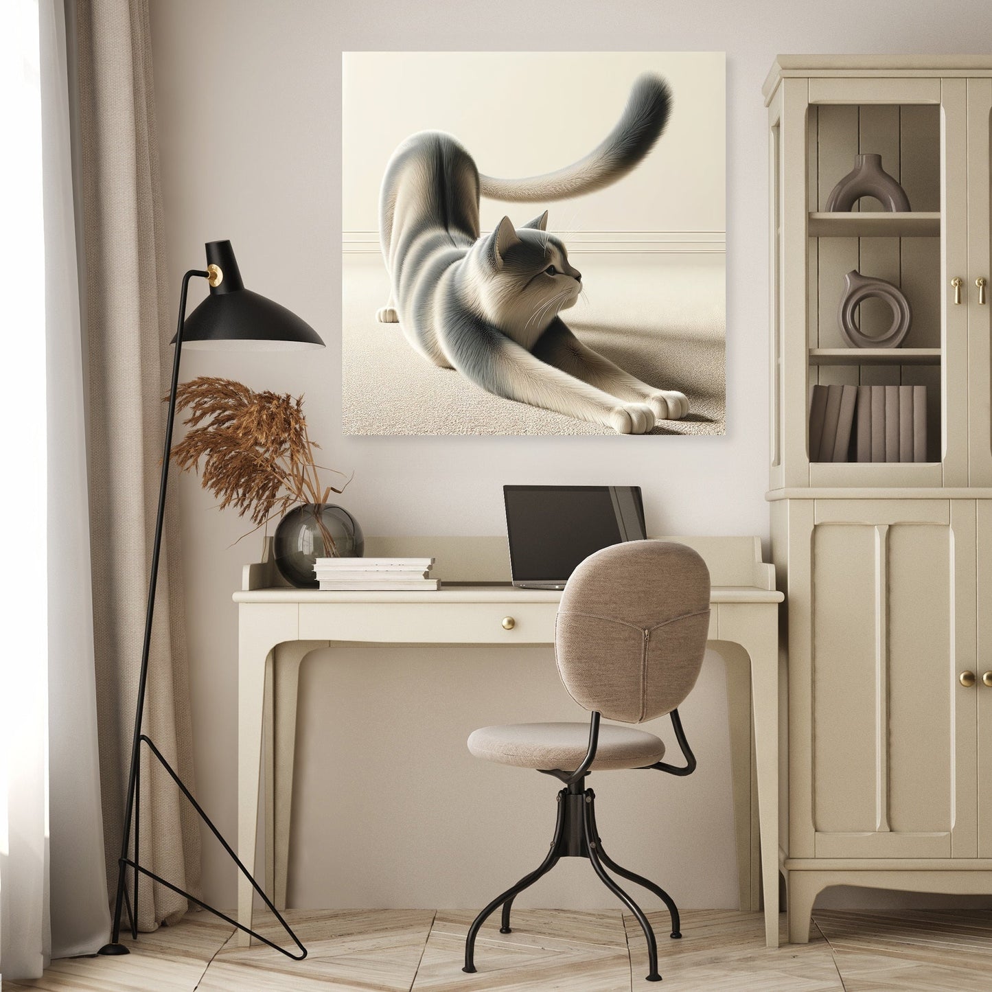 Stretching Cat Canvas