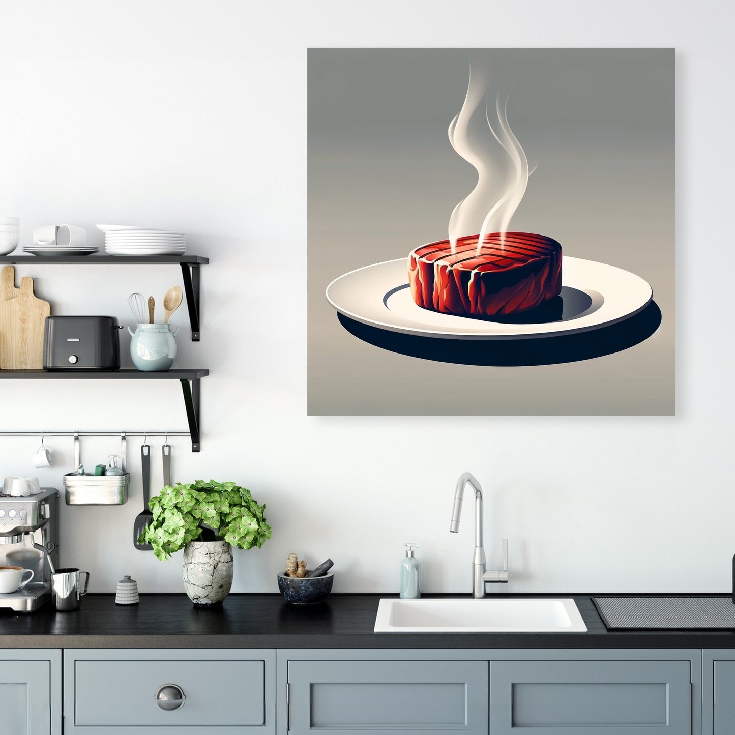 Sizzling Steak Serenity Canvas
