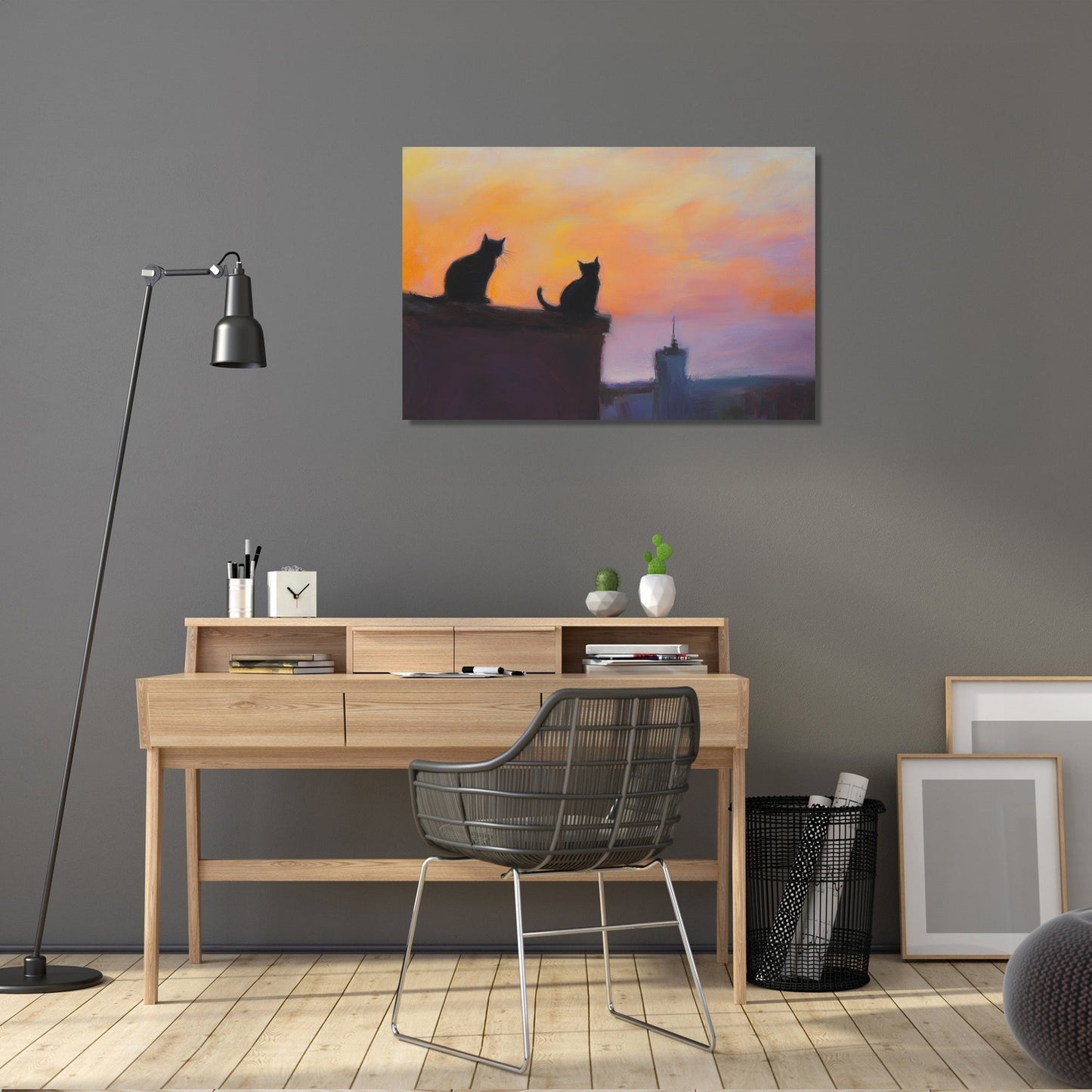 Twilight Cats Canvas