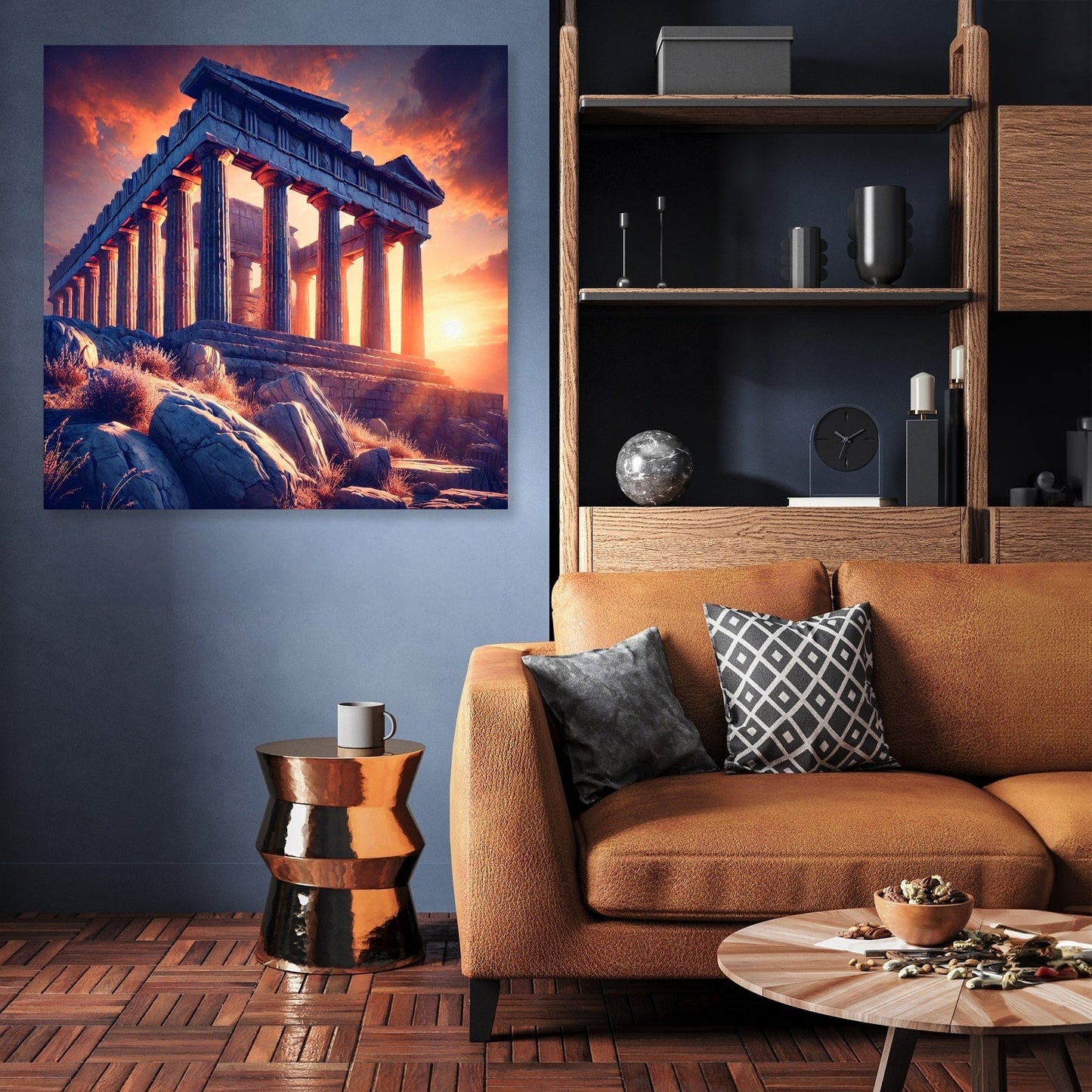 Sunset Temple Canvas