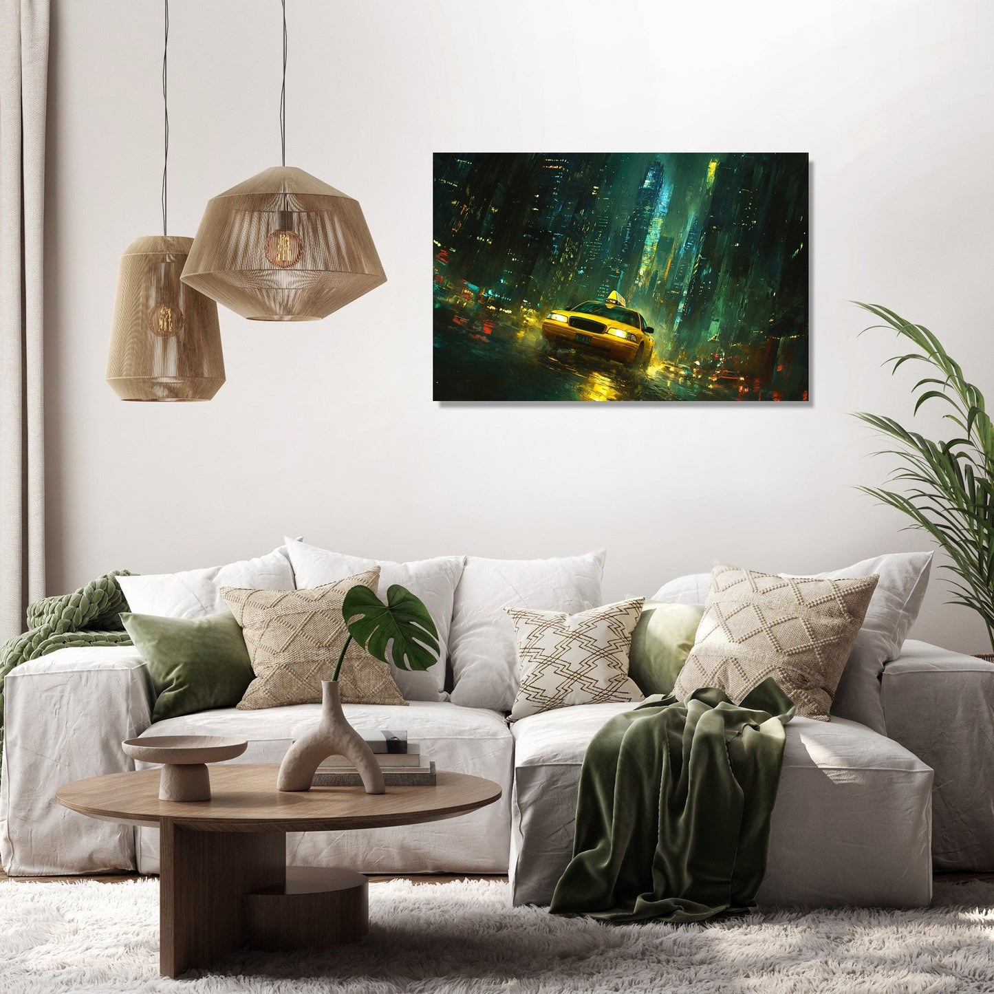 Starry Night Taxi Canvas