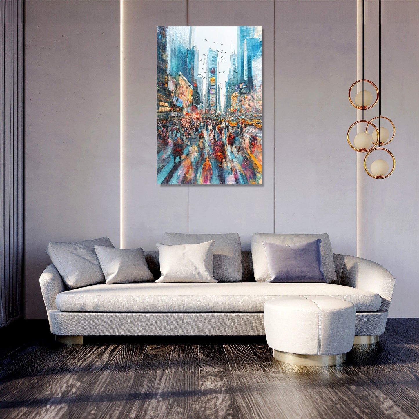 Lively Urban Dreamscape Canvas
