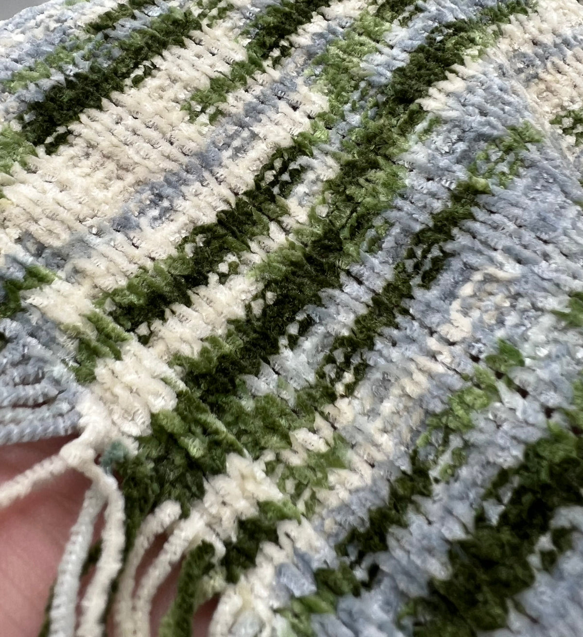 Green Chunky Cosy Knitted 260GSM 2 Way Stretch Fabric