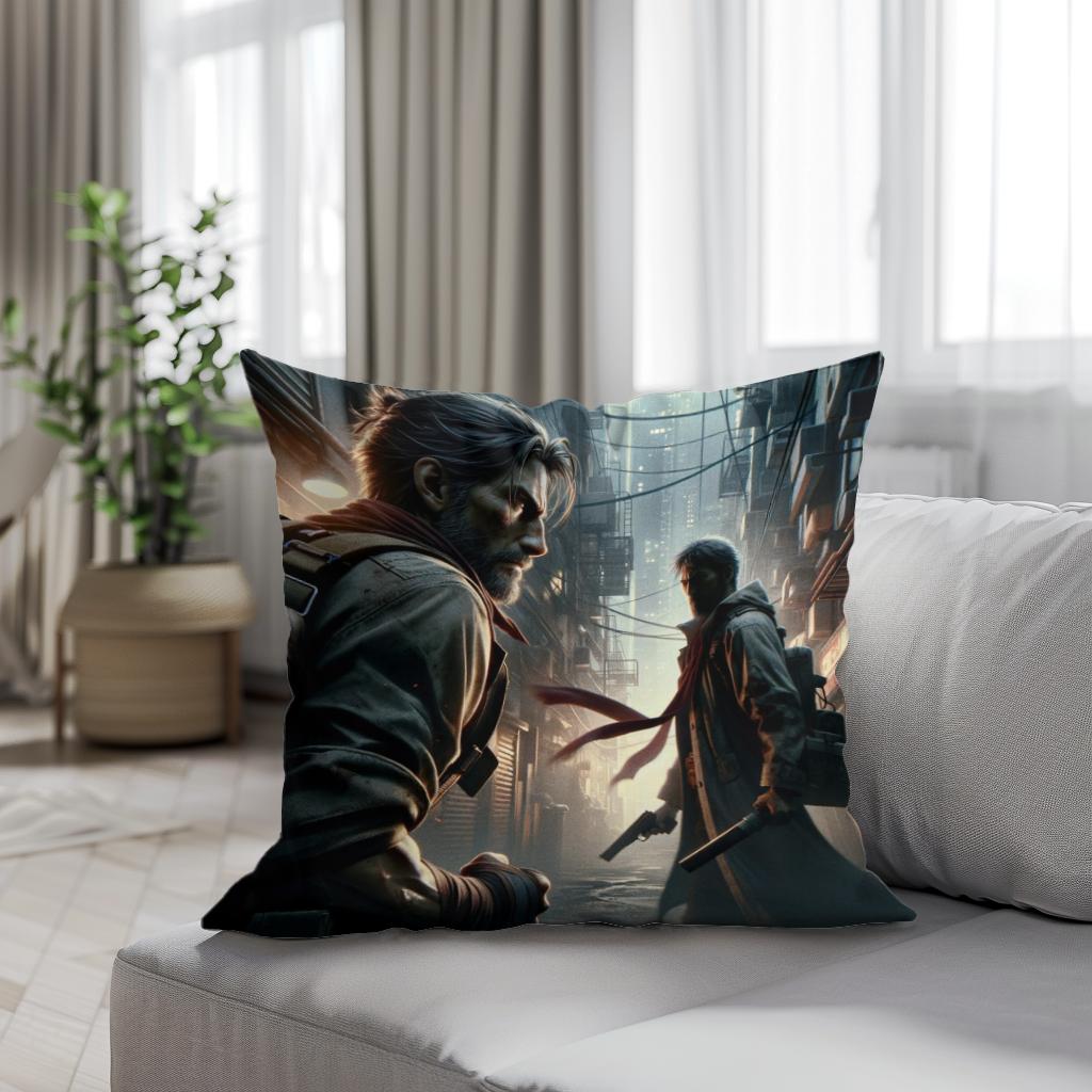 Alleyway Confrontation Cotton Cushion