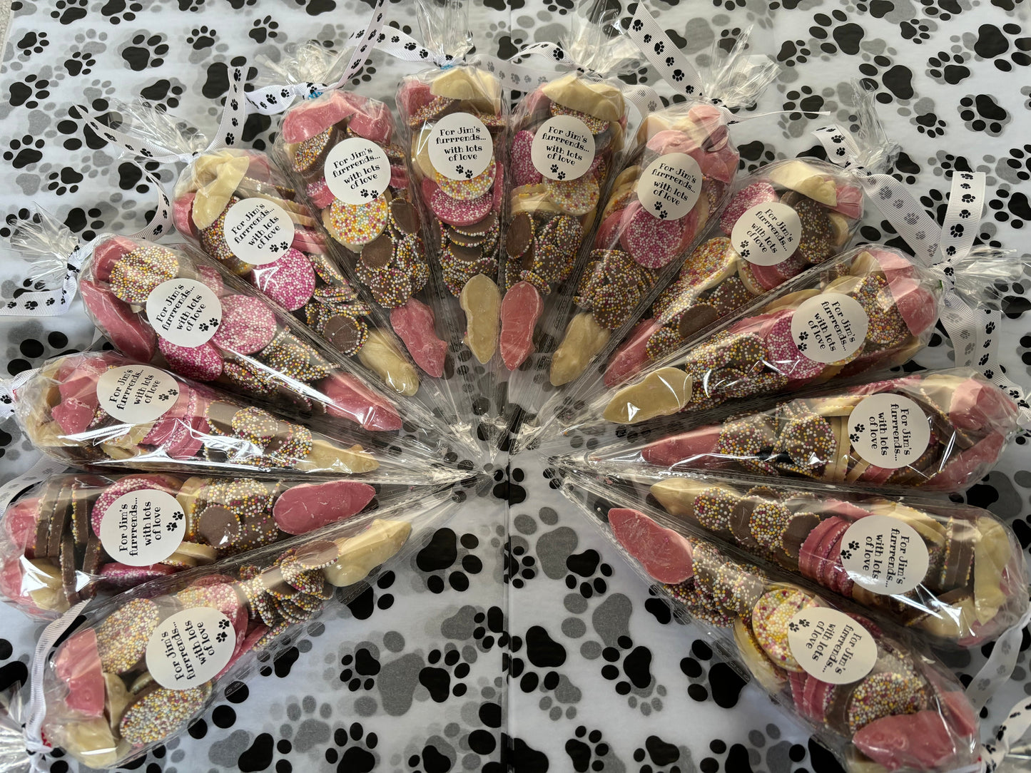 Dog Chocolate / Biscuit Treat Party Cones