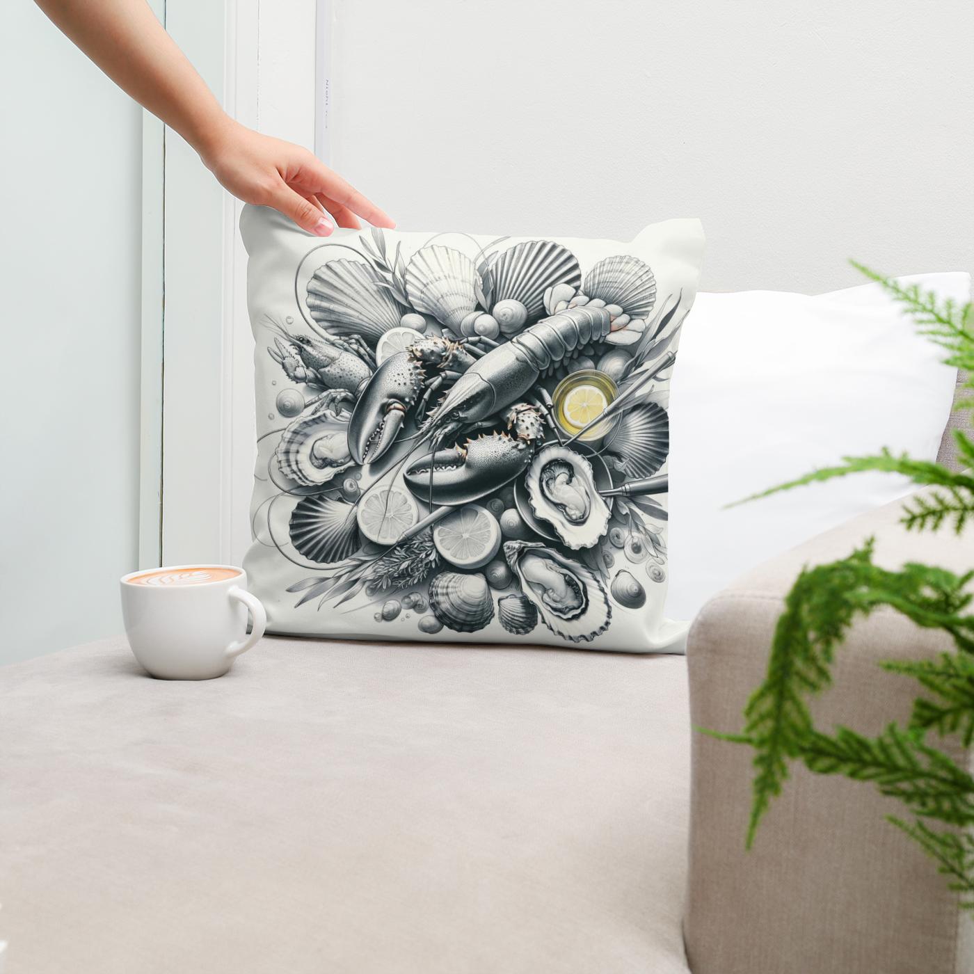 Seafood Symphony Cotton Cushion