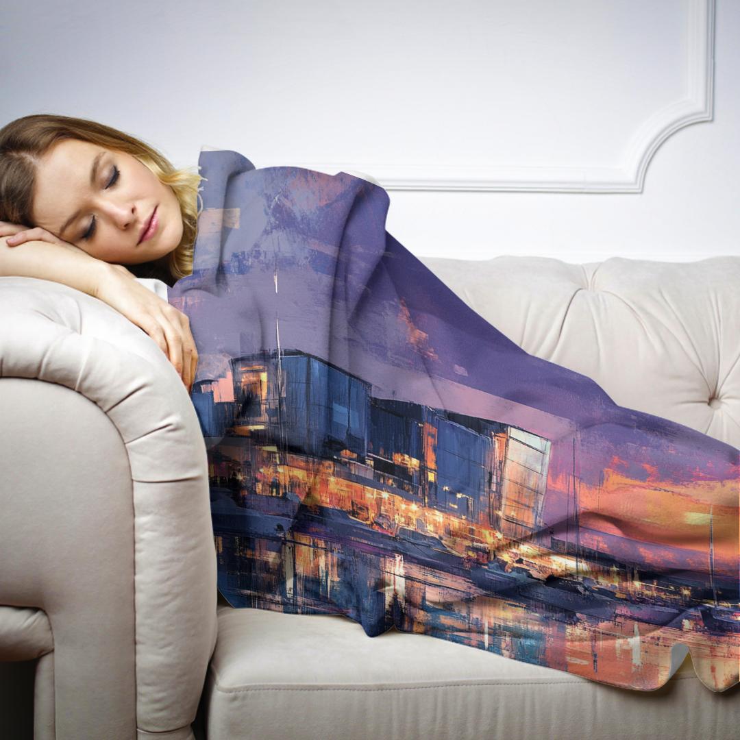 Southampton Marina Twilight Blanket