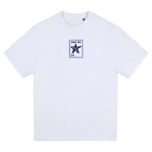 Sea Star - Summer Vibes 2nd - Unisex Oversized T-Shirt - White