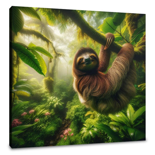 Tropical Sloth Canvas