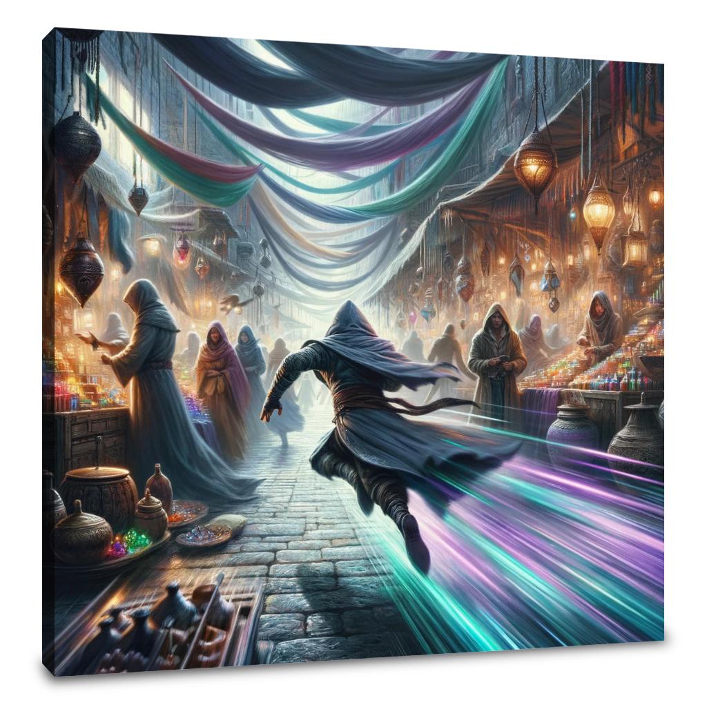 Market Chase Mystery Canvas