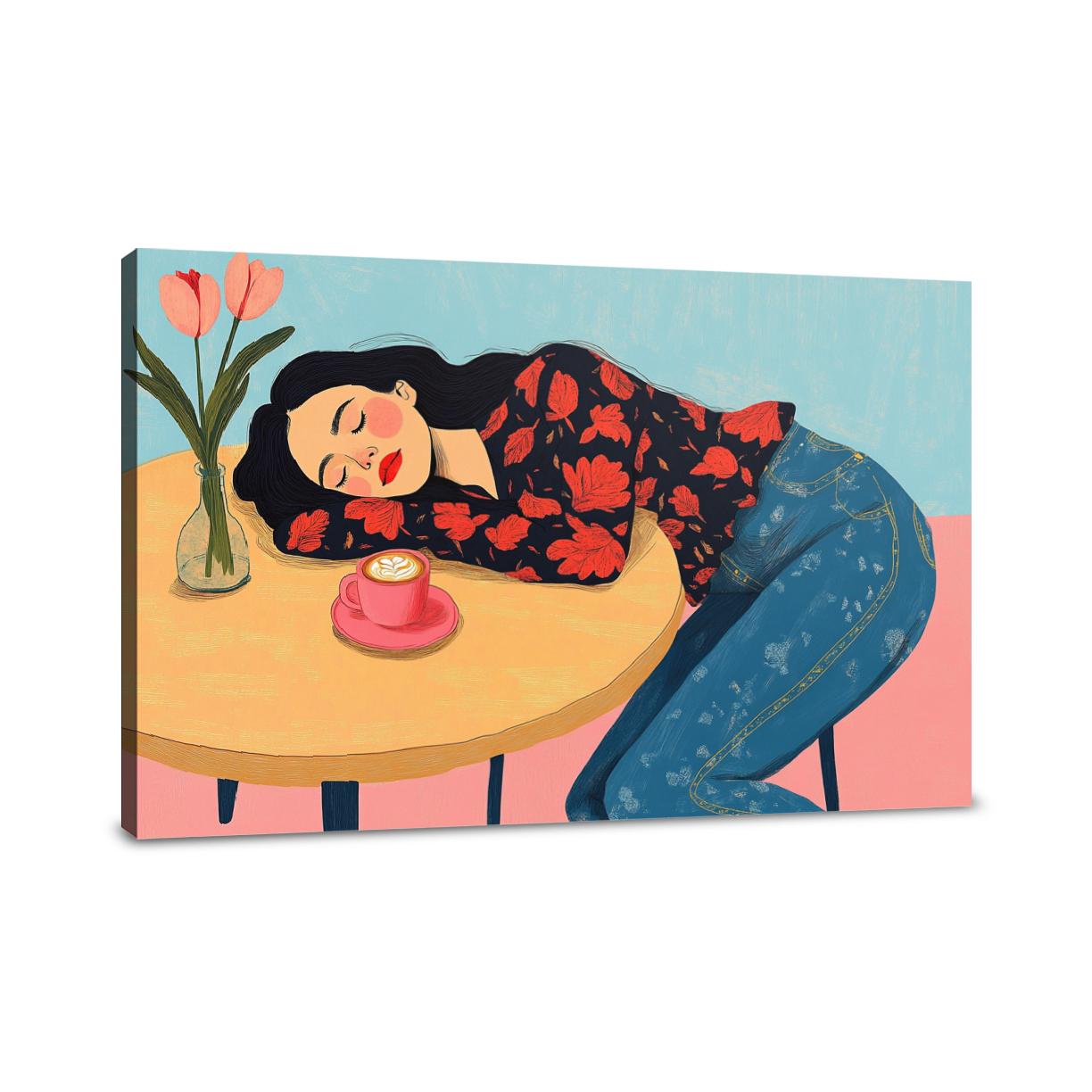 Dreaming by the Tulip Canvas