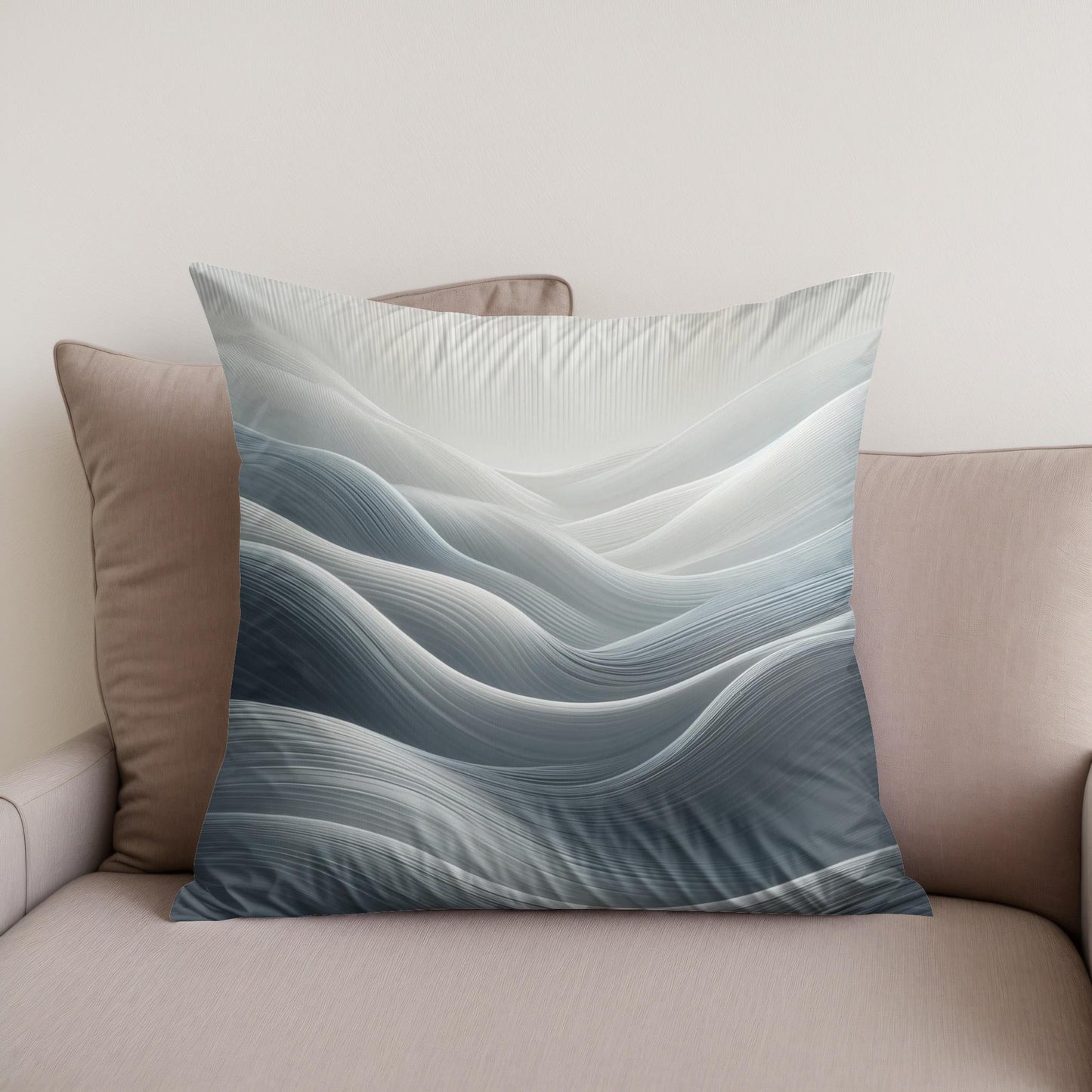 Serenity in Grey Cotton Cushion
