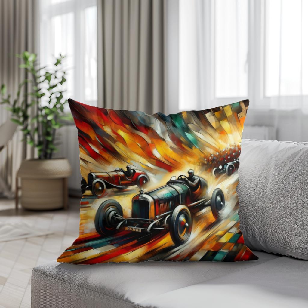 Race of Flames Cotton Cushion