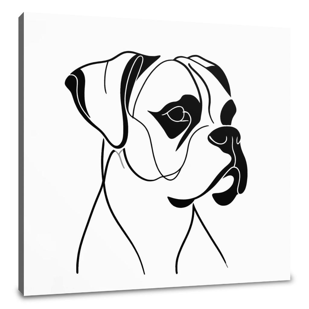 Modern Minimal Boxer Simplified Canvas