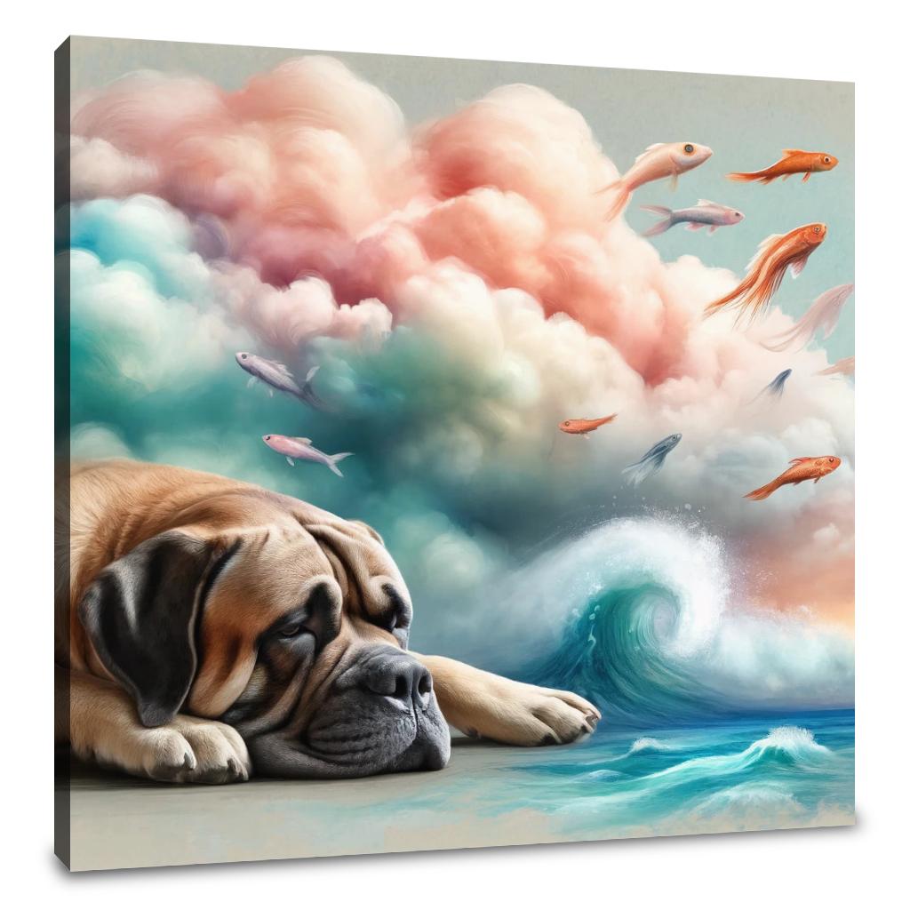 Whimsical Daydreams Bullmastiff Canvas