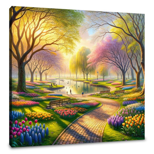 Spring's Embrace Park Canvas