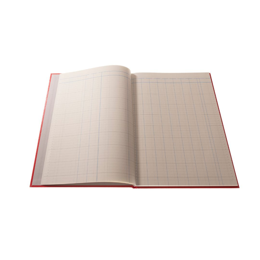 Cathedral -  Accounts Book Analysis 2 Debit, 10 Credit Columns - Red (69/2/10.1)