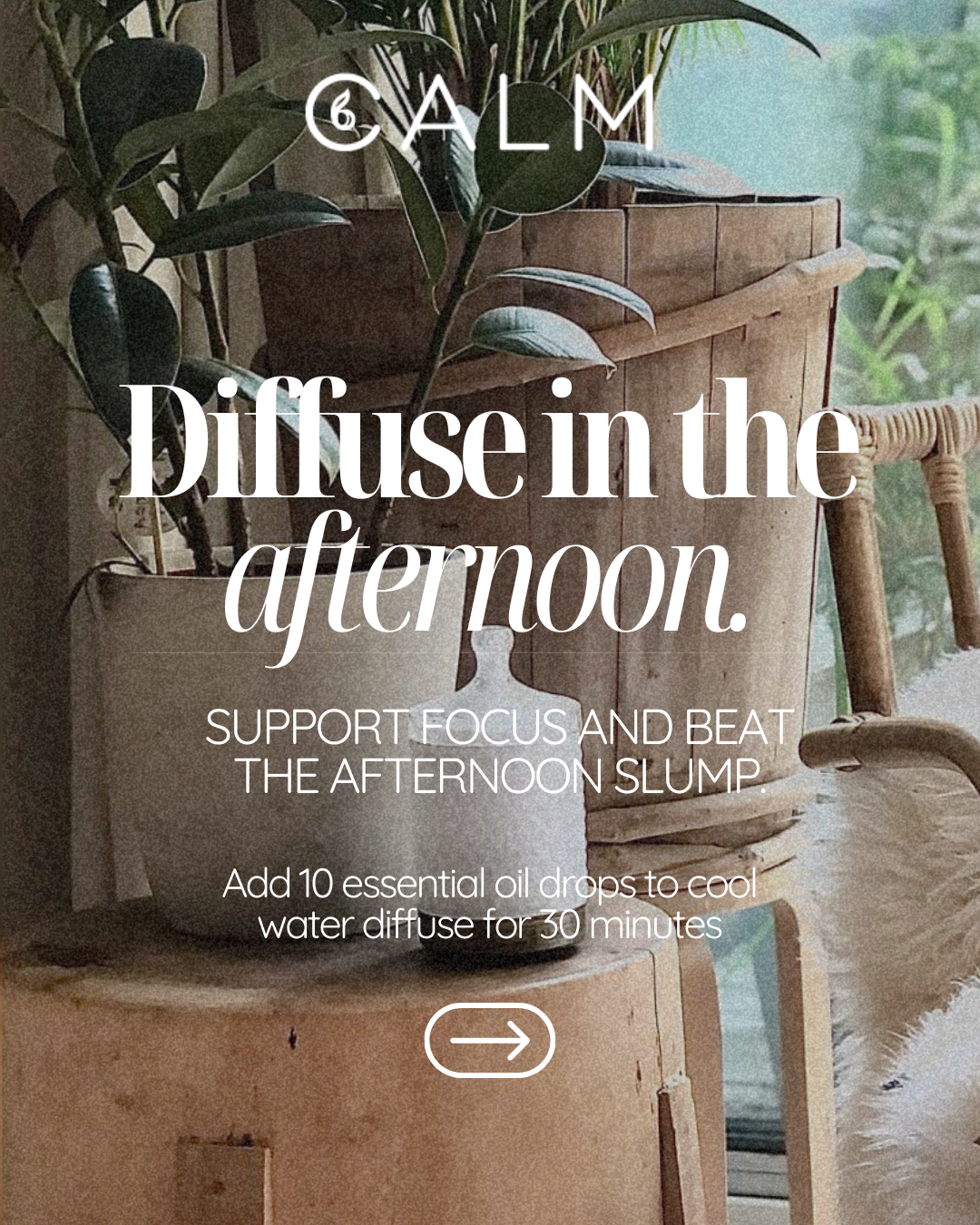 Aroma Diffuser with Blended Oil Steps - Stress relief, Energy Boost, Sleep & Hormone Balance