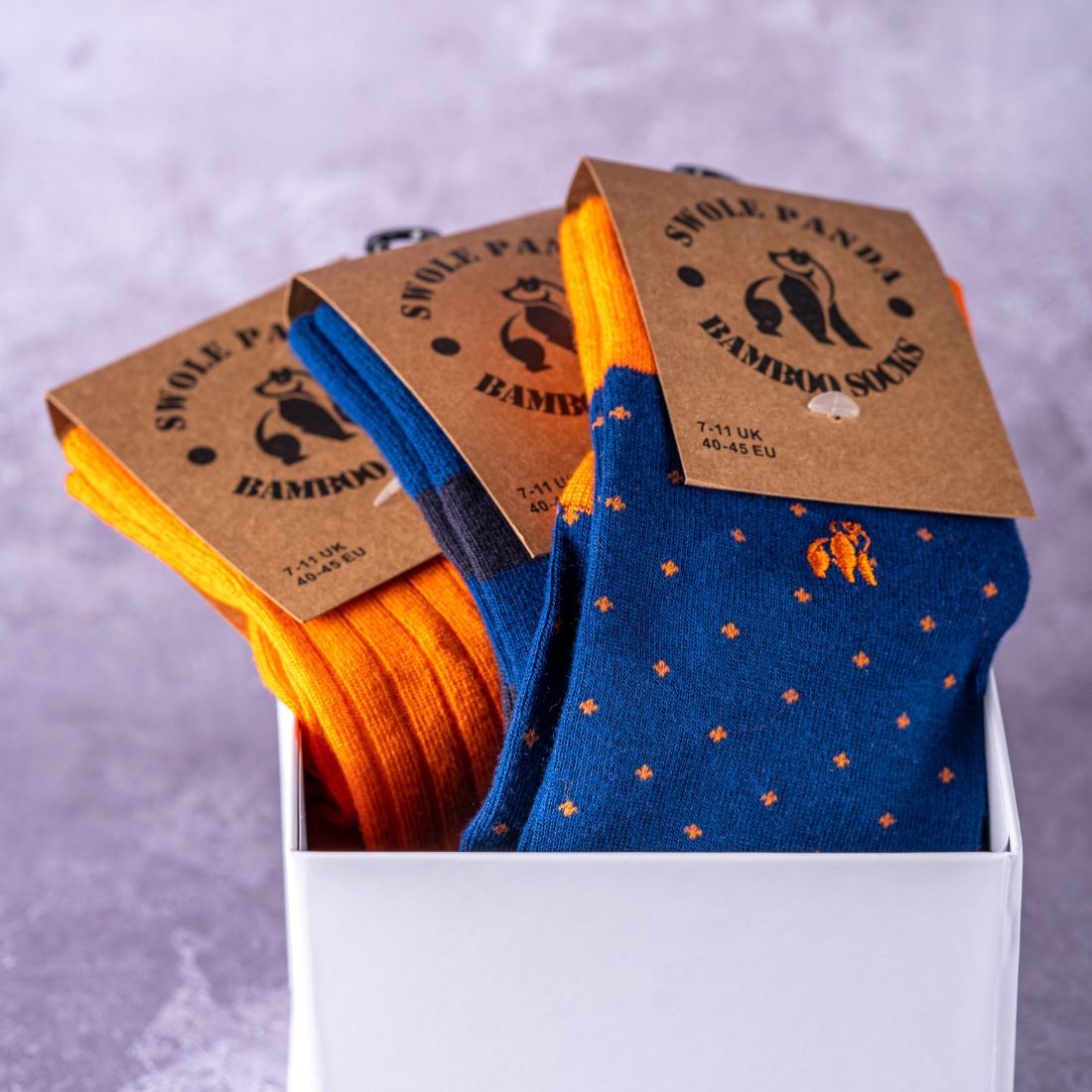 Simply Style Sock Box - 3 Pairs of Bamboo Socks (His)