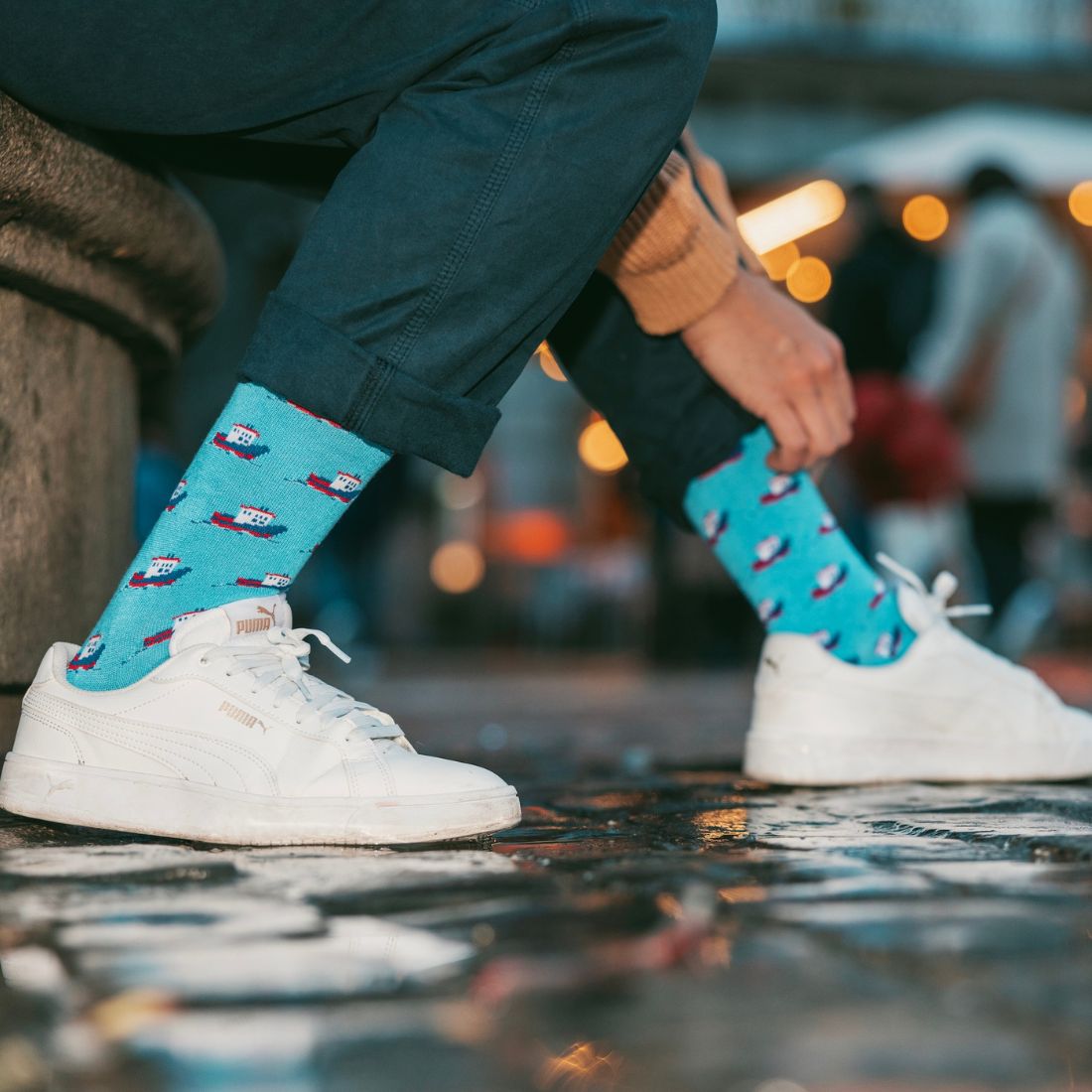 Motor Boat Bamboo Socks