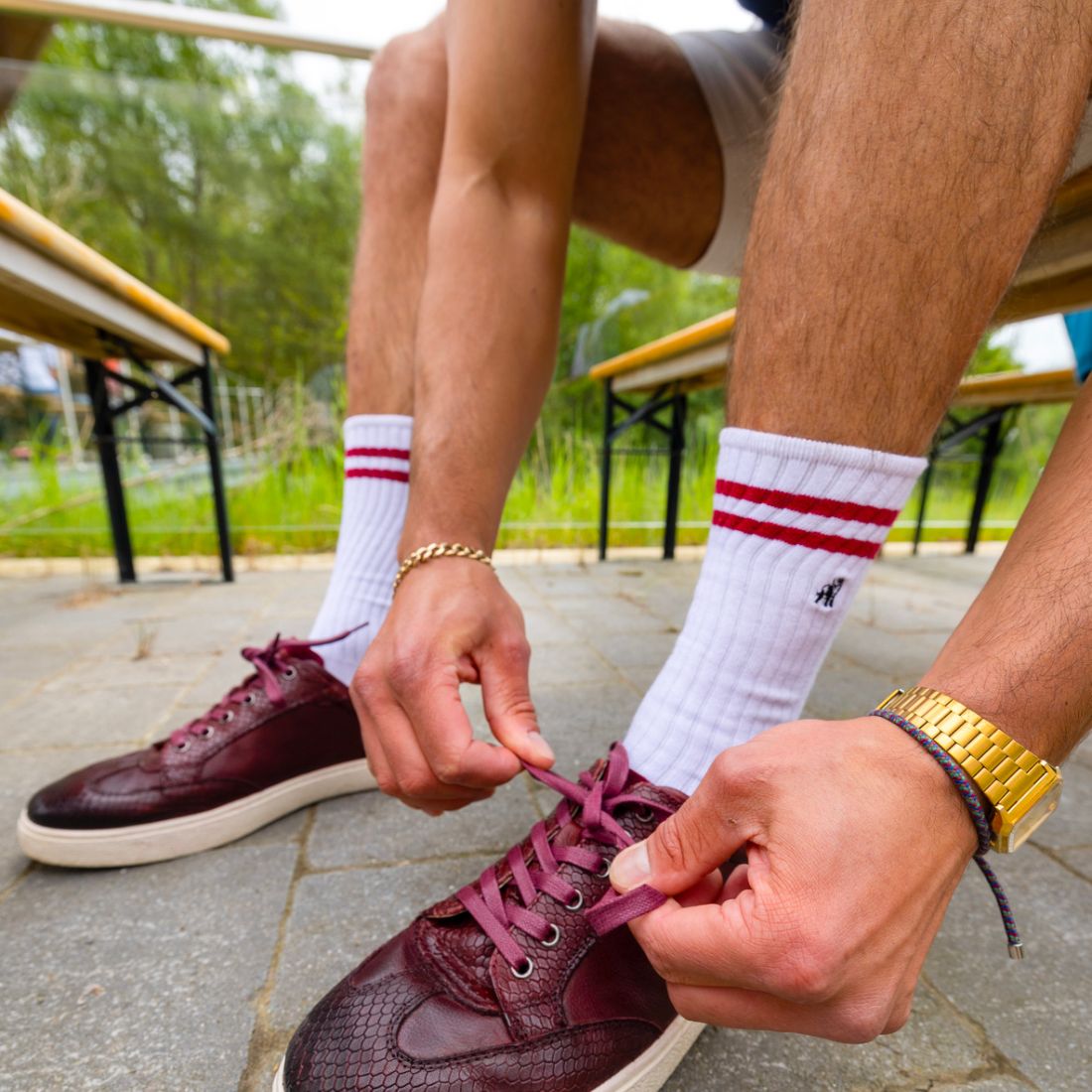 White Athletic Bamboo Socks