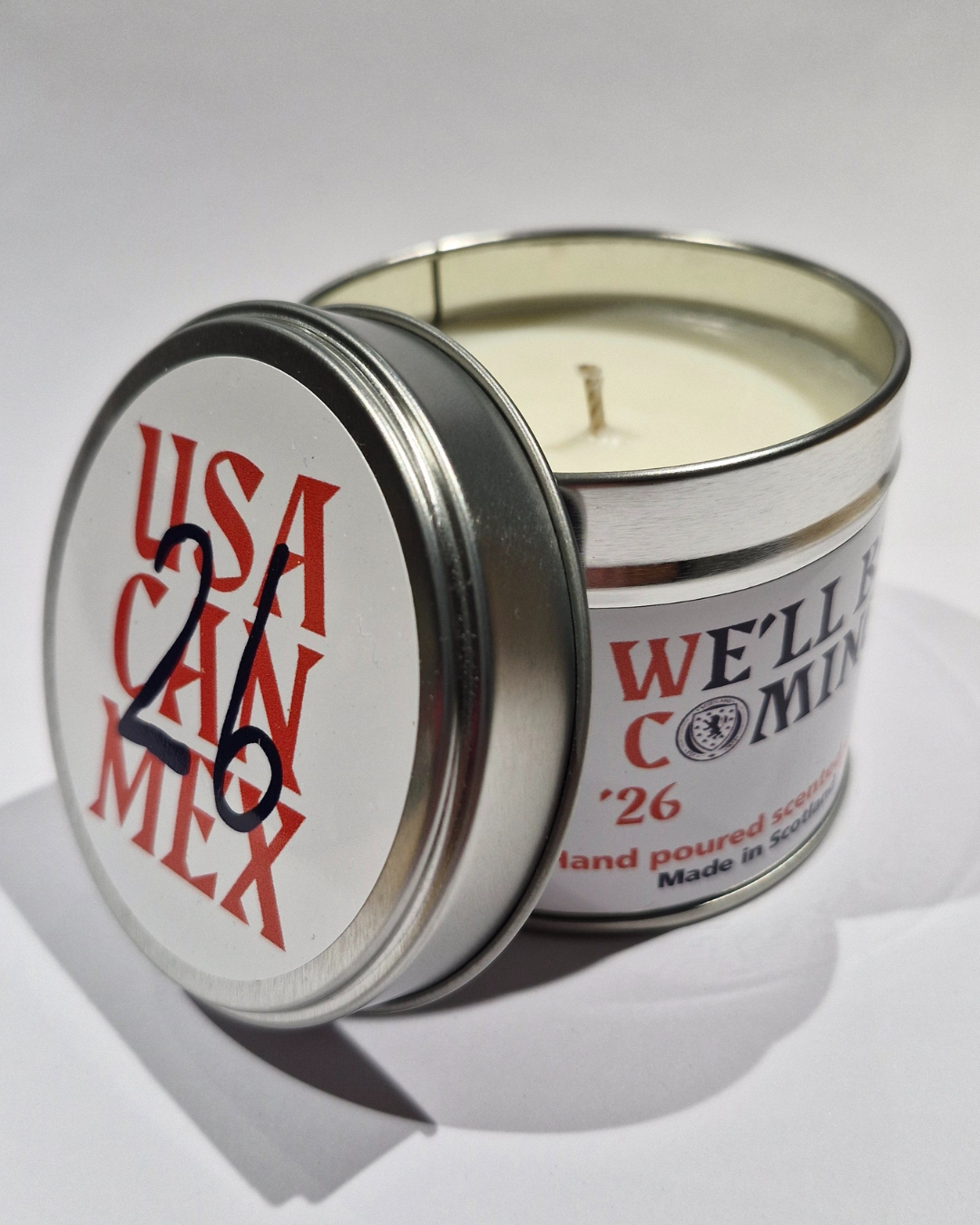 Official Scotland National Football Team Travel Tin Candle