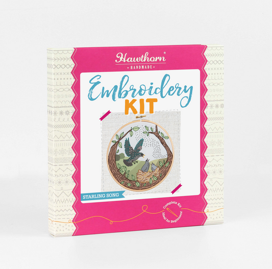 'Starling Song' Bird Embroidery Kit for Beginners