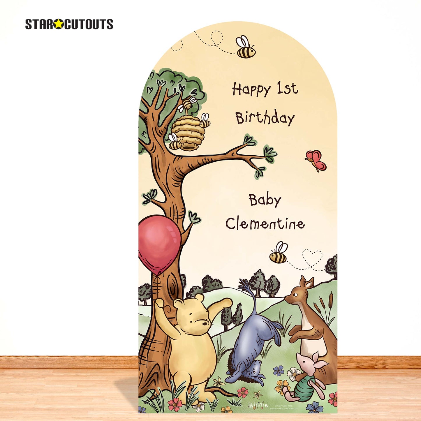 XQ024 Winnie Sailboard Pooh Bear Yellow Sky Personalise