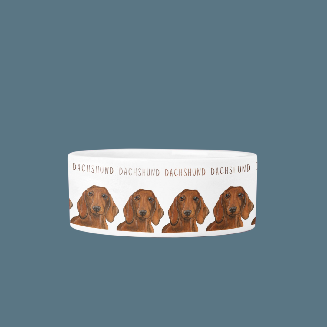 Handcrafted Dachshund Dog Bowl – Stylish Dining for Your Doxie!