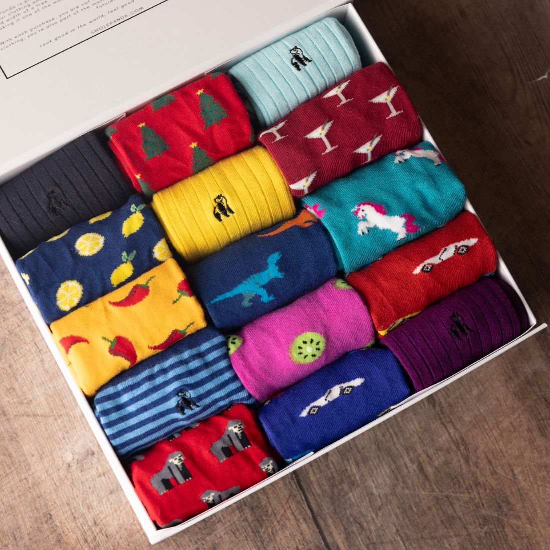 Build Your Own Bamboo Sock Gift Box – 15 Pairs