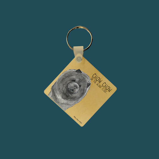 The Aloof Floof Follows You Home – Chow Chow Wooden Keyring
