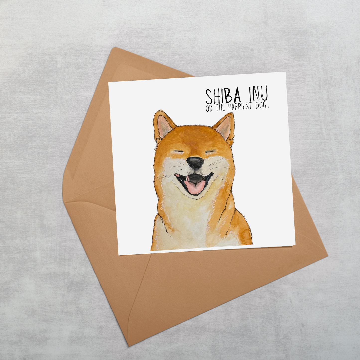Escape Plans & Birthday Barks” – Shiba Inu Greeting Card