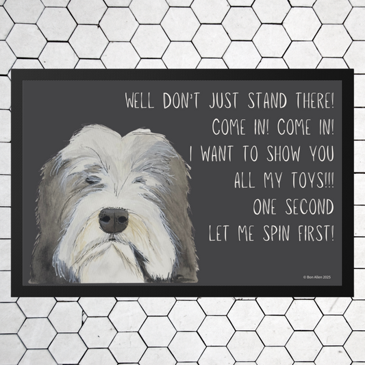 Welcome (Mat) to the Hairicane: Bearded Collie Style!