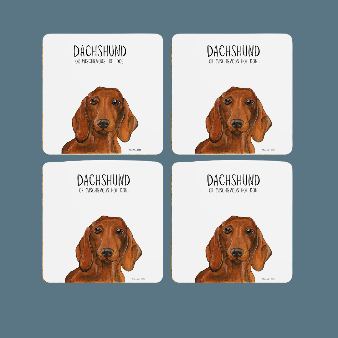 Dachshund Coaster Set – The Cutest Drink Guardians!