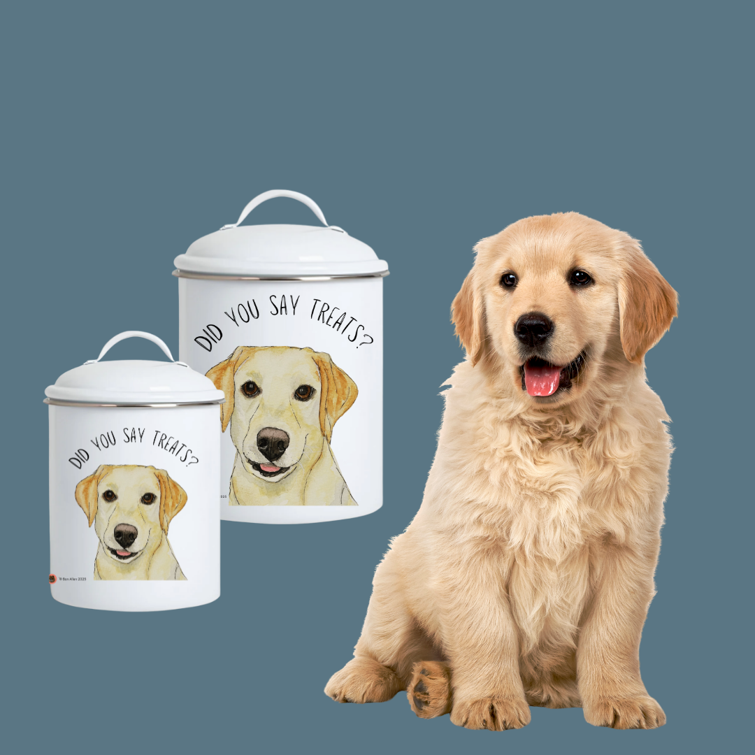 “In Case of Emergency, Break for Biscuits” Enamel Treat Jar – Starring the Om Nom Nomnivore