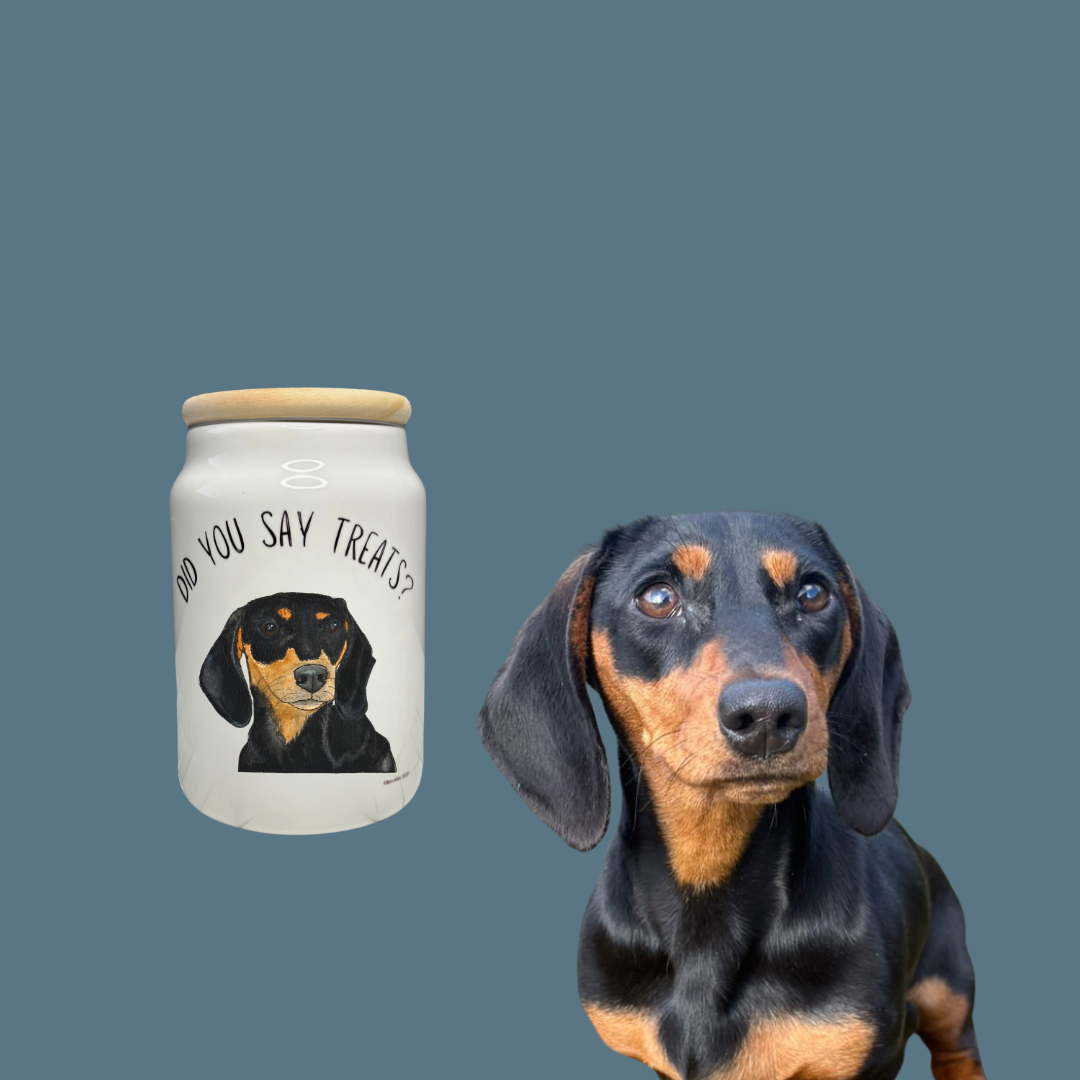 Handmade Dachshund Treat Jar – Because Snacks Deserve Style!