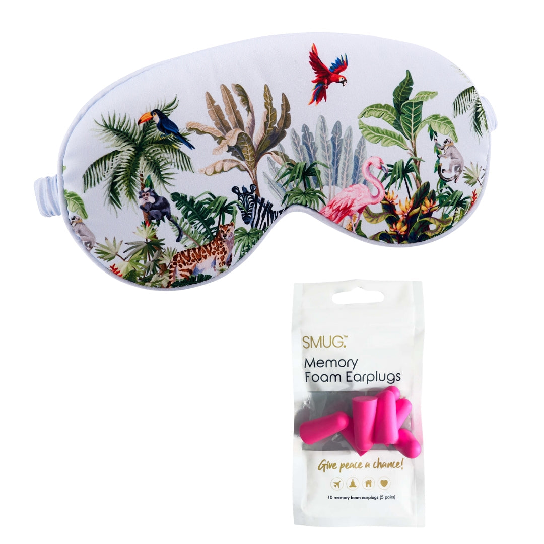Satin Sleep Mask - Jungle Print