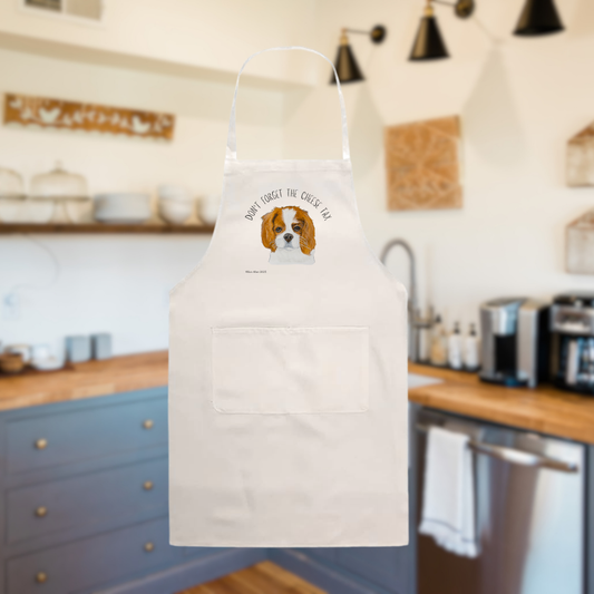 Cheese Tax Enforcer: Cavalier King Charles Spaniel Apron for Royal Snack Watchdogs