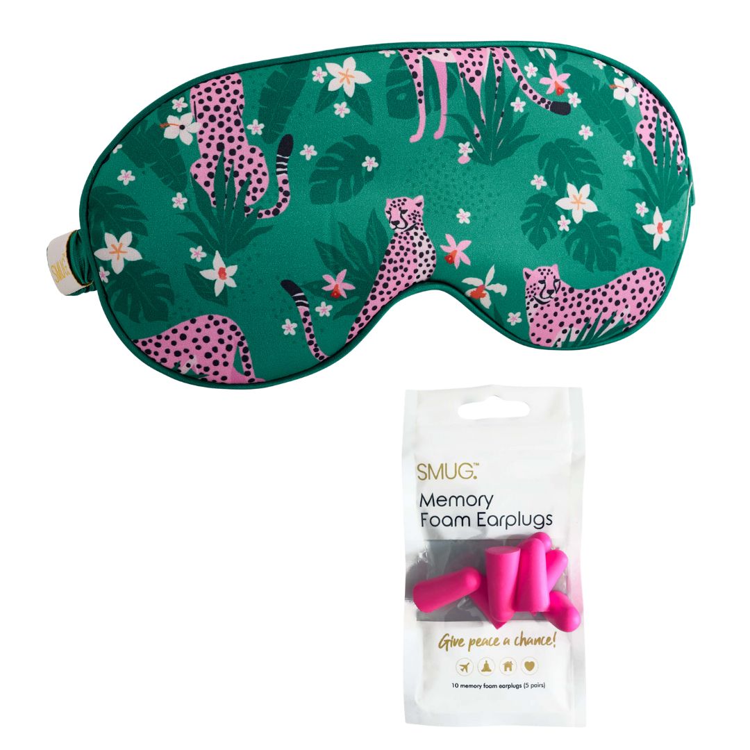 Satin Sleep Mask - Cheetah Print