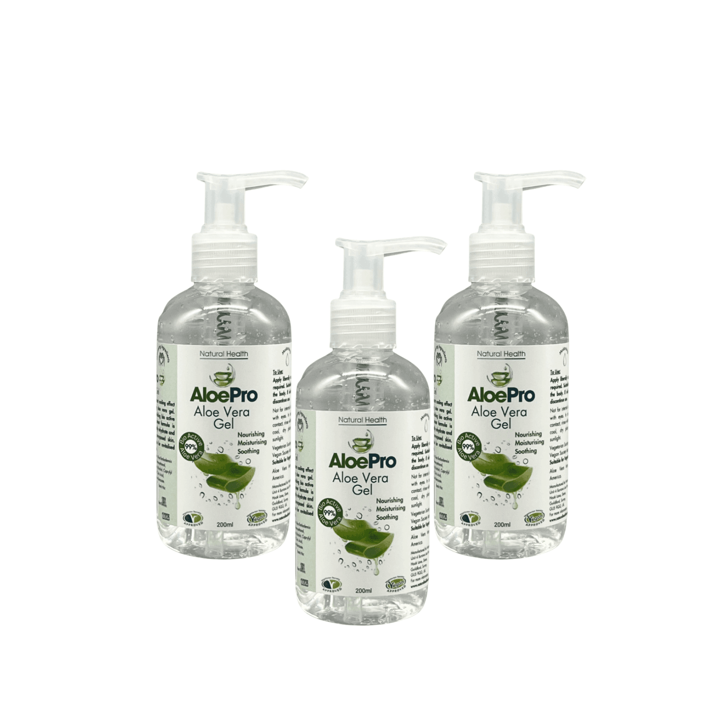 AloePro Aloe Vera Gel 200ml - Triple Pack