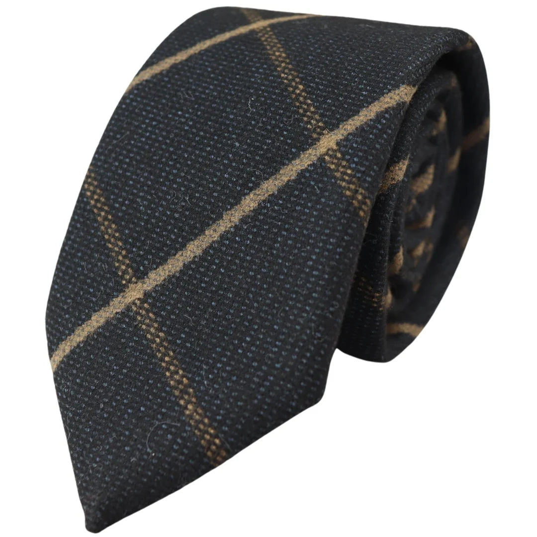 Men's Tweed Herringbone Tie & Pocket Square Set