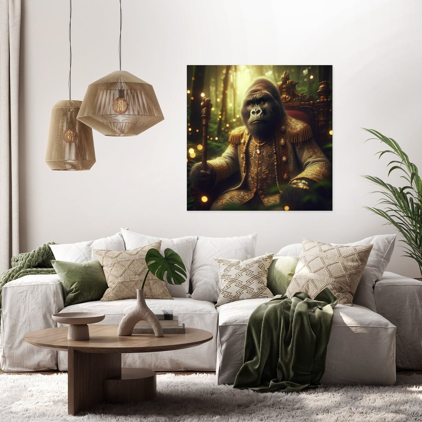 Majestic Gorilla Royalty Canvas