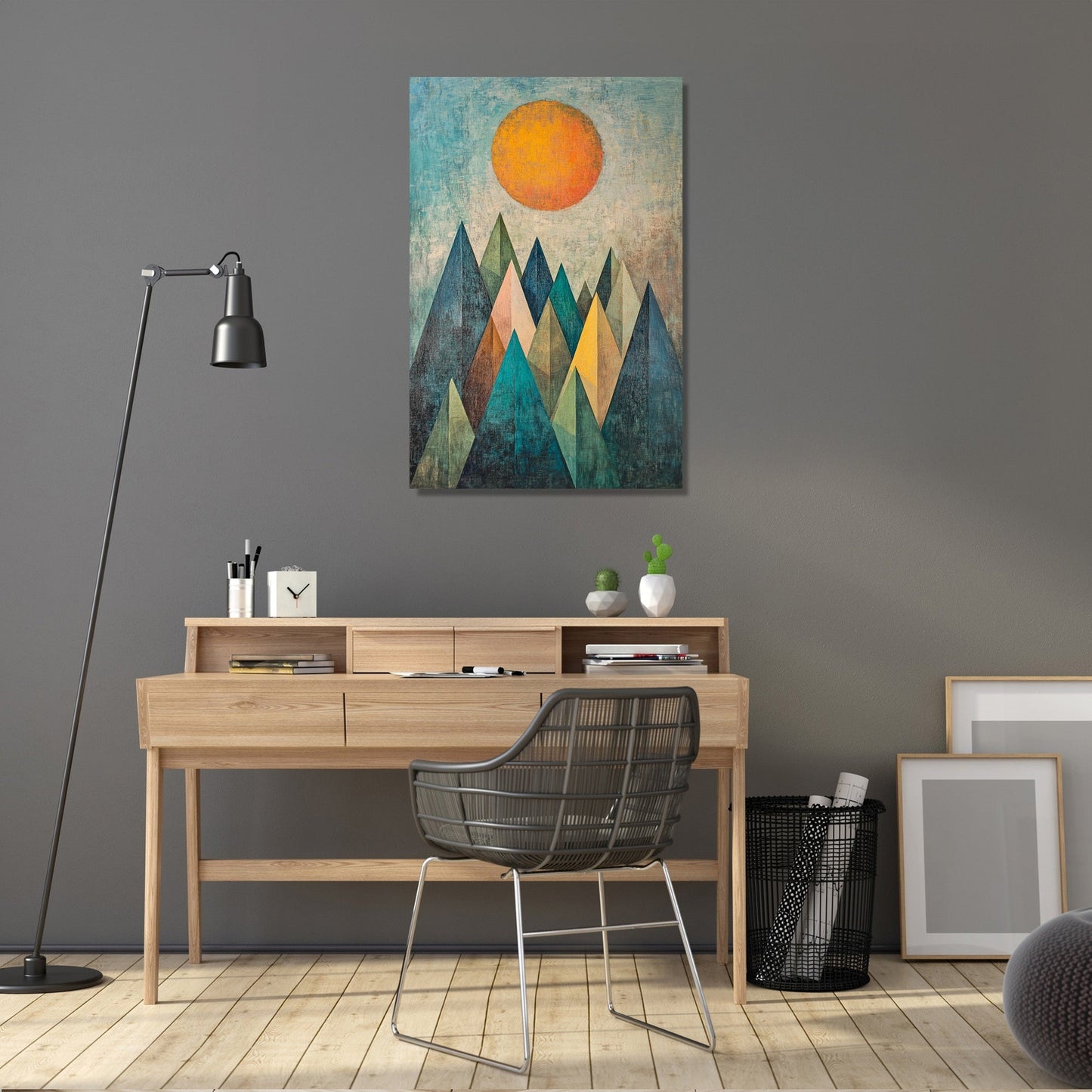Triangular Harmony Mountain Canvas