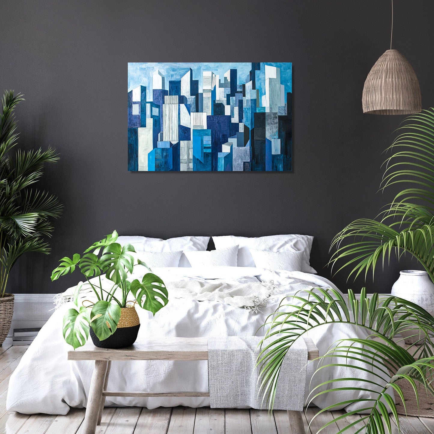 Cubist Cityscape Canvas